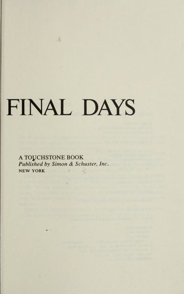 The Final Days