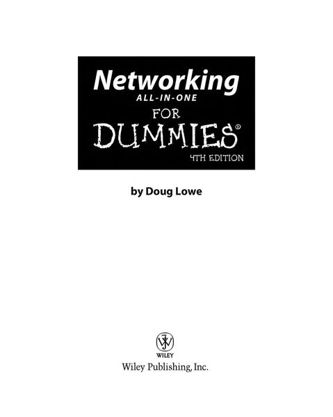 Networking all-in-one for dummies