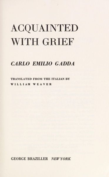 Acquainted With Grief