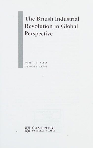 A Global History of the British Industrial Revolution