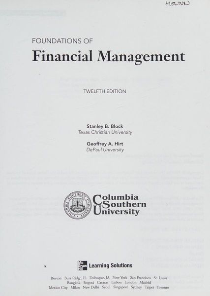 Foundations of financial management