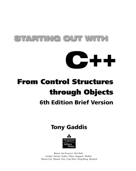 Starting out with C++