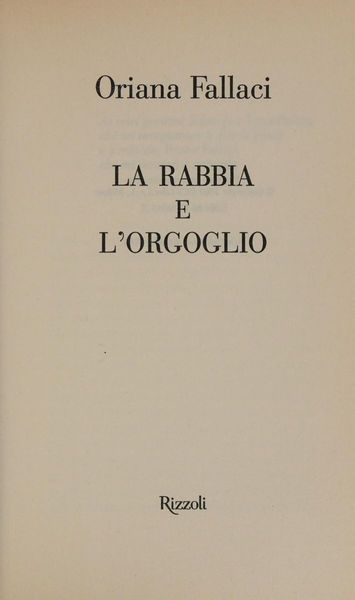 La Rabbia E L'Orgoglio