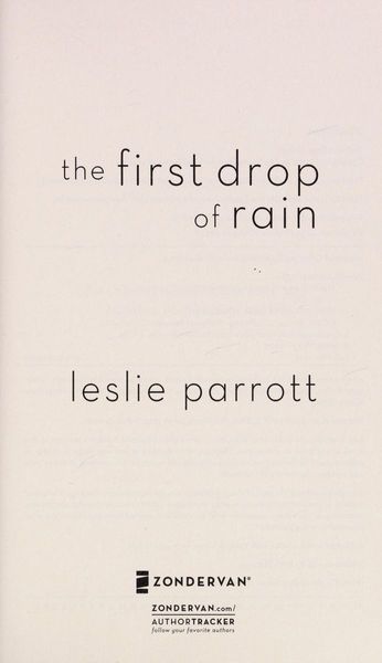 The first drop of rain