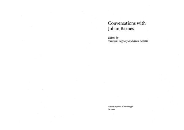 Conversations with Julian Barnes