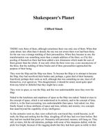 Shakespeare's Planet