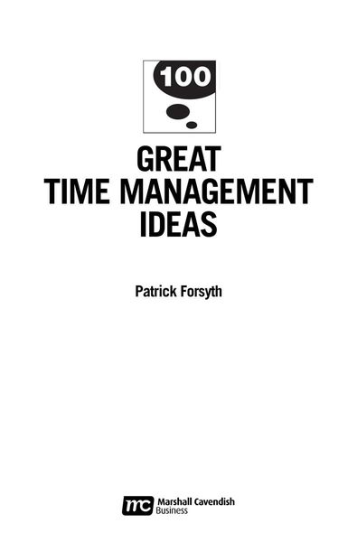 100 great time management ideas