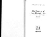 The Concept of Non-Photography