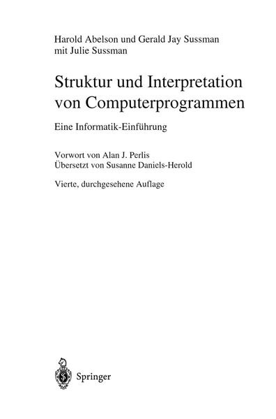 Struktur und Interpretation von Computerprogrammen