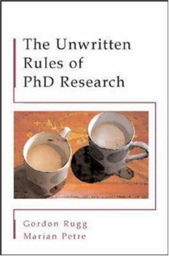 The Unwritten Rules of PhD Research (Study Skills)