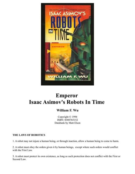 Emperor (Isaac Asimov's Robots in Time)