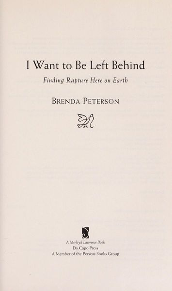 I want to be left behind