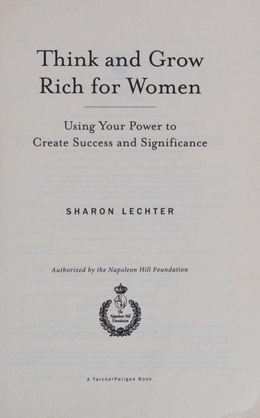 Think and Grow Rich for Women