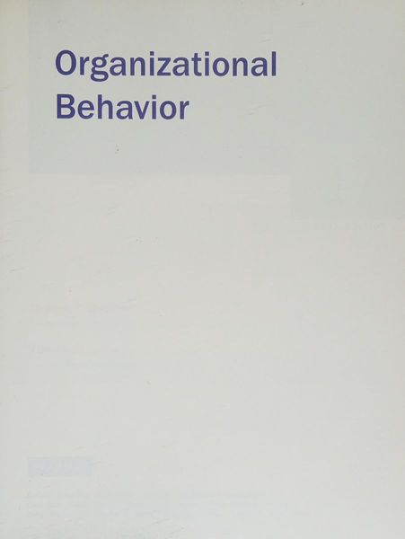 Organizational Behavior, Global Edition