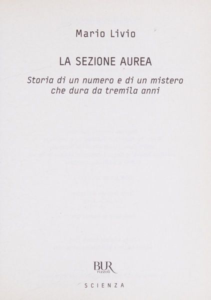 La sezione aurea