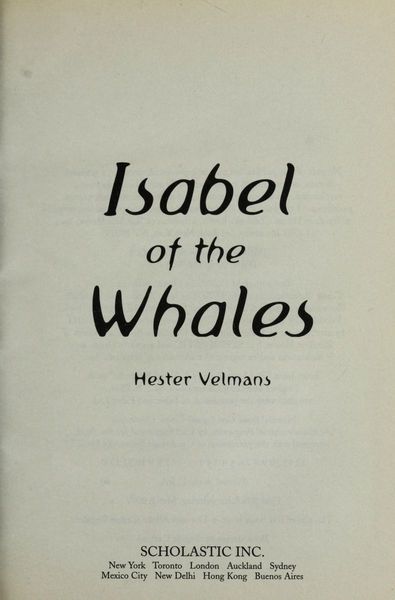 Isabel of the whales