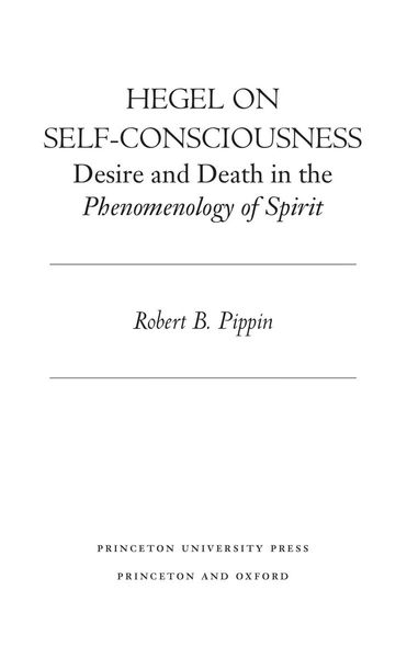 Hegel on self-consciousness