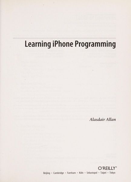 Learning iPhone programming