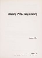 Learning iPhone programming