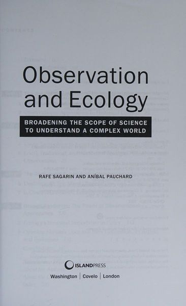 Observation and ecology