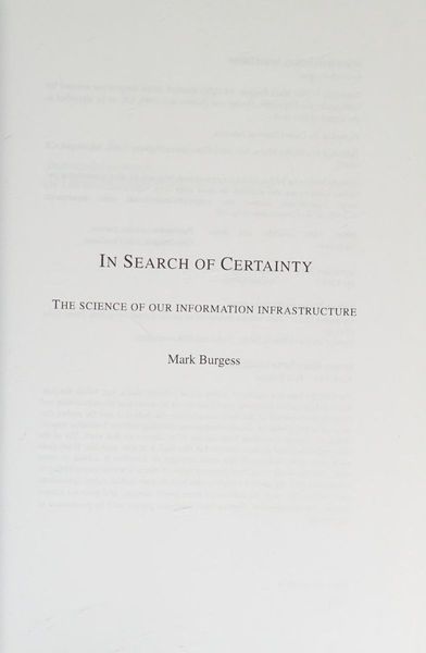 In Search of Certainty