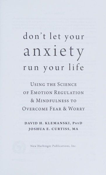 Don't Let Your Anxiety Run Your Life