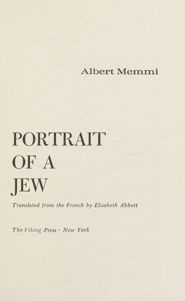 Portrait of a Jew (A Viking compass book)