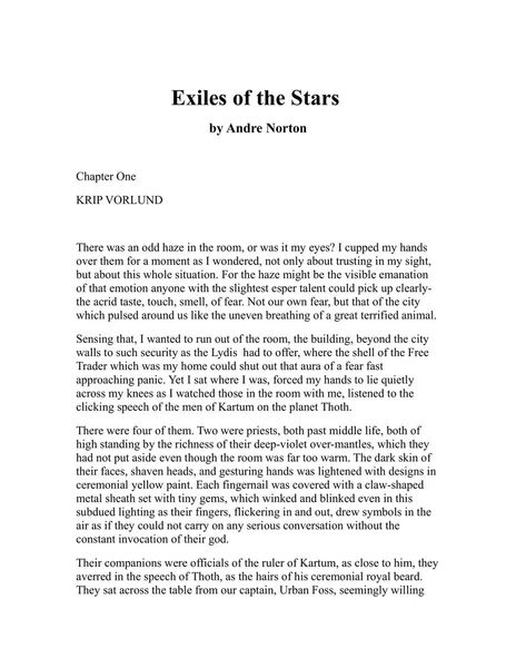 Exiles of the Stars