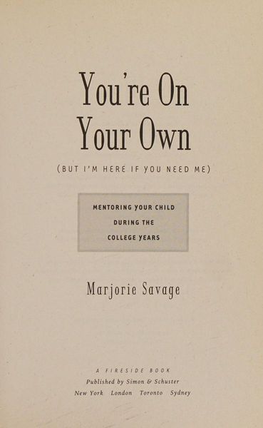 You're on your own (but I'm here if you need me)