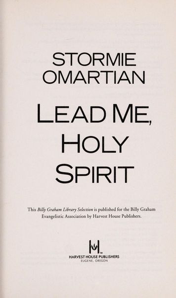 Lead me, Holy Spirit