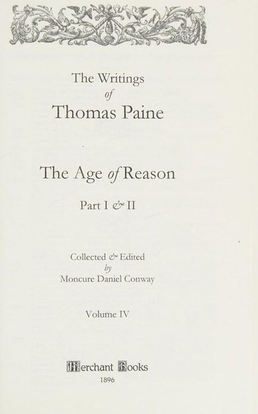 The age of reason
