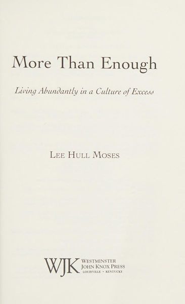 More than enough