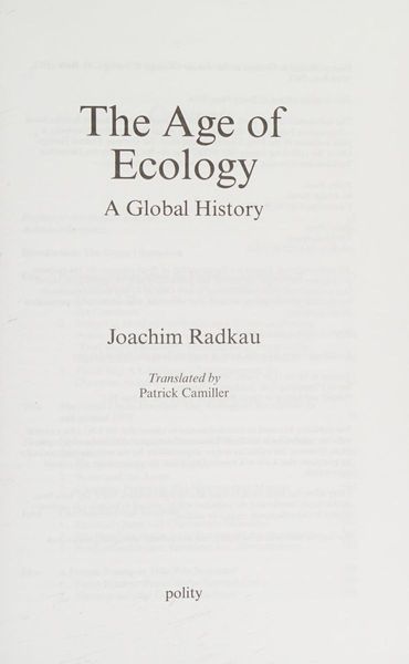 The age of ecology