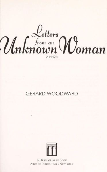 Letters from an unknown woman