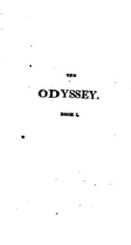 The Odyssey of Homer,