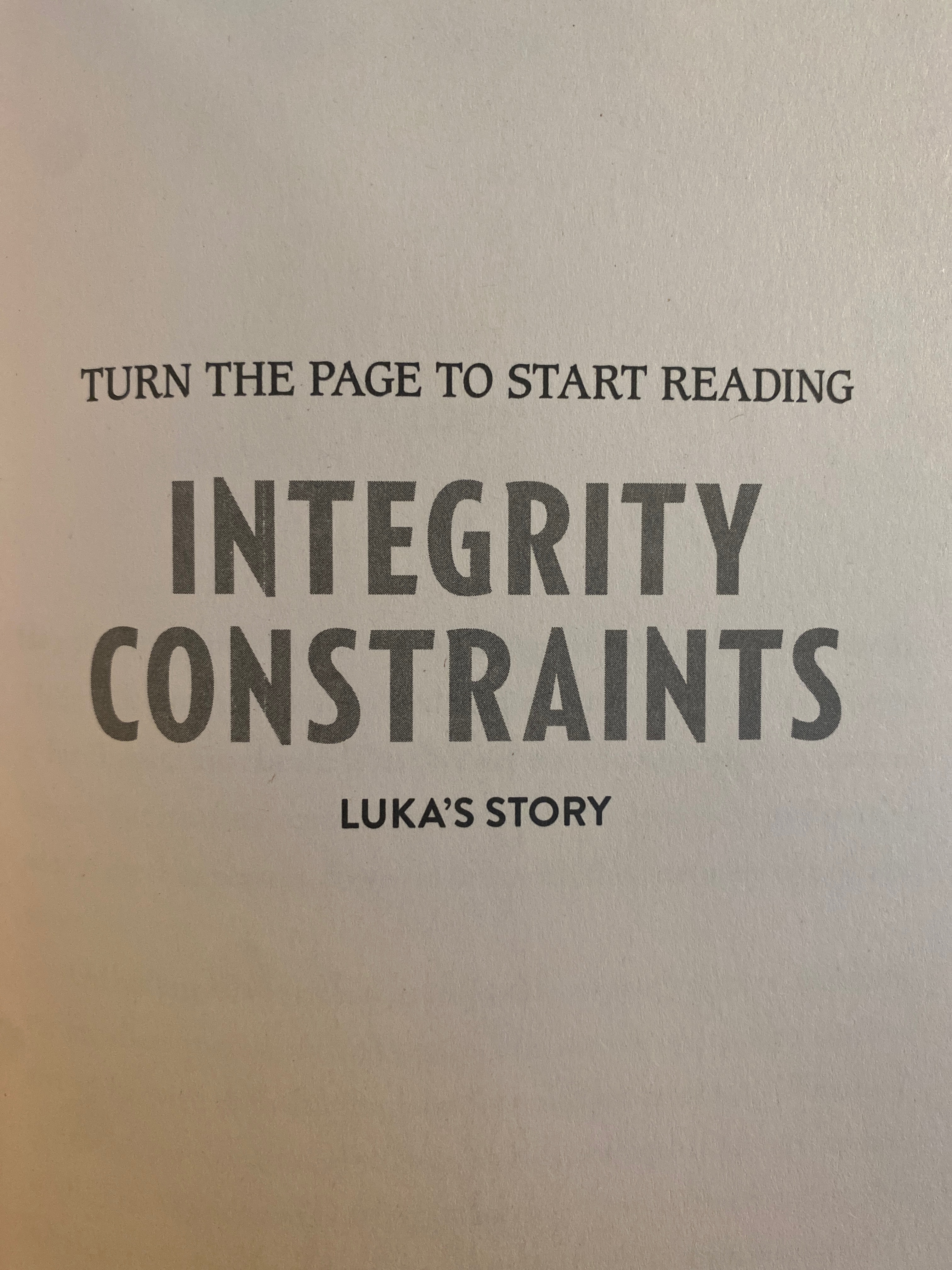 Integrity Constraints