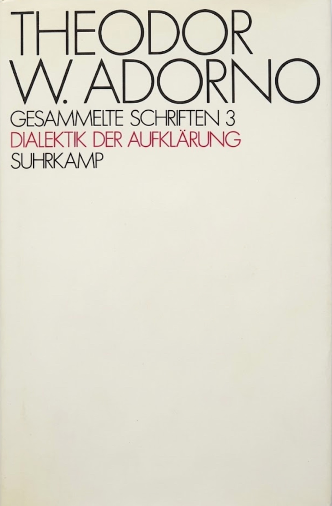 Dialektik der Aufklärung